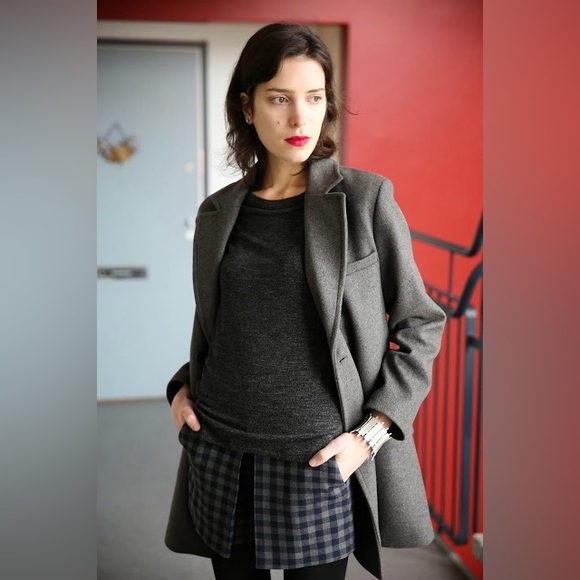 ISABEL MARANT Pour H&M Tailored Grey Coat Size 4 - Picture 3 of 7